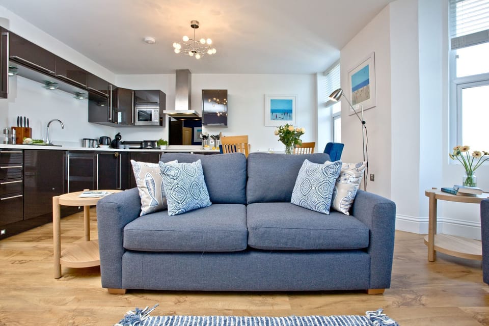 Modern open plan living area - 9 At The Beach