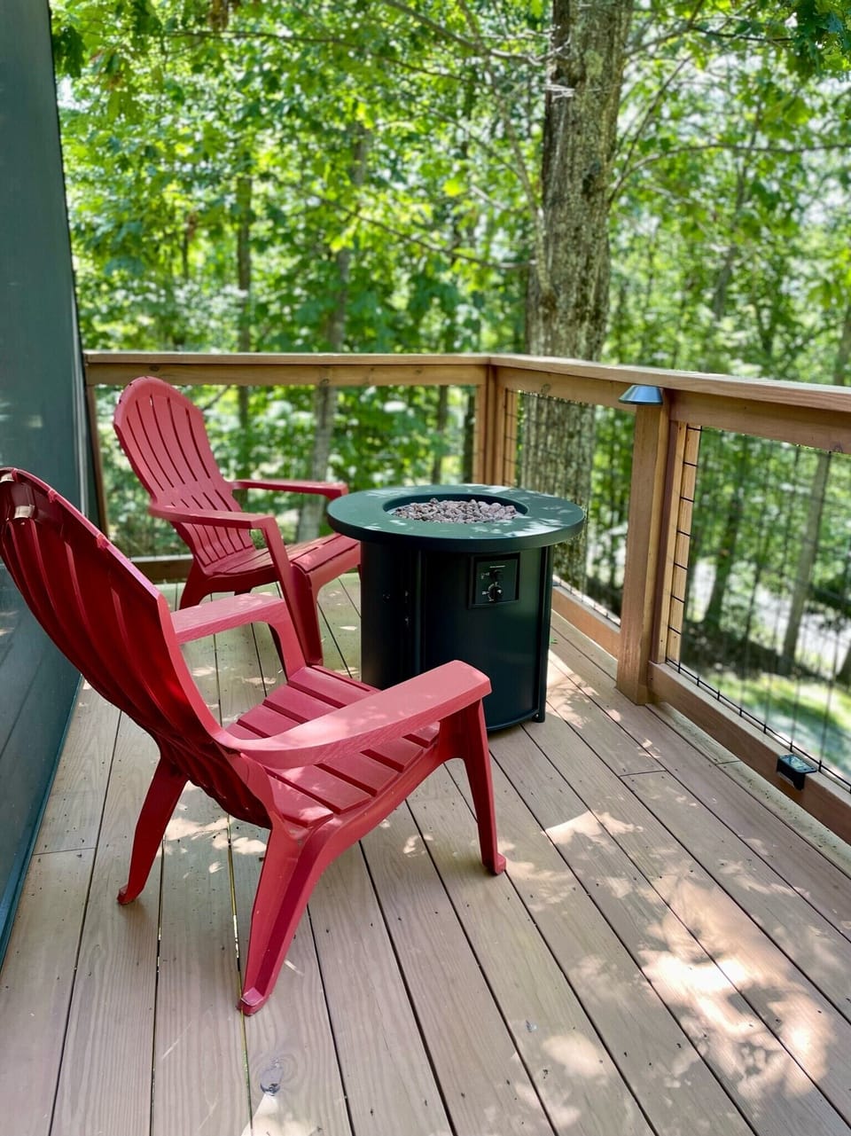 Firepit on sun deck