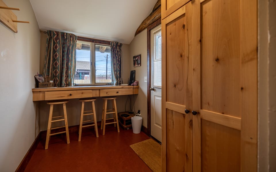 Additional work and eating space off of the kitchen