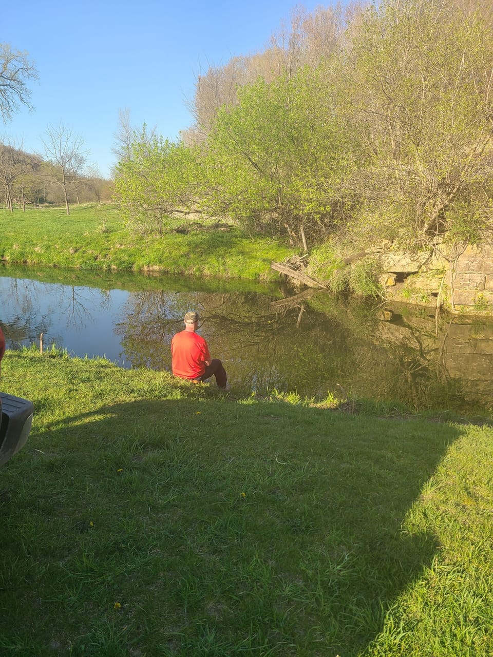 There is trout fishing available on nearby local  streams stocked by the DNR.