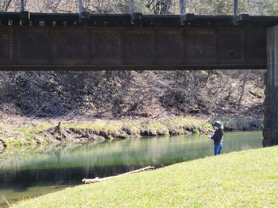 Trout fishing at nearby Bloody Run Creek