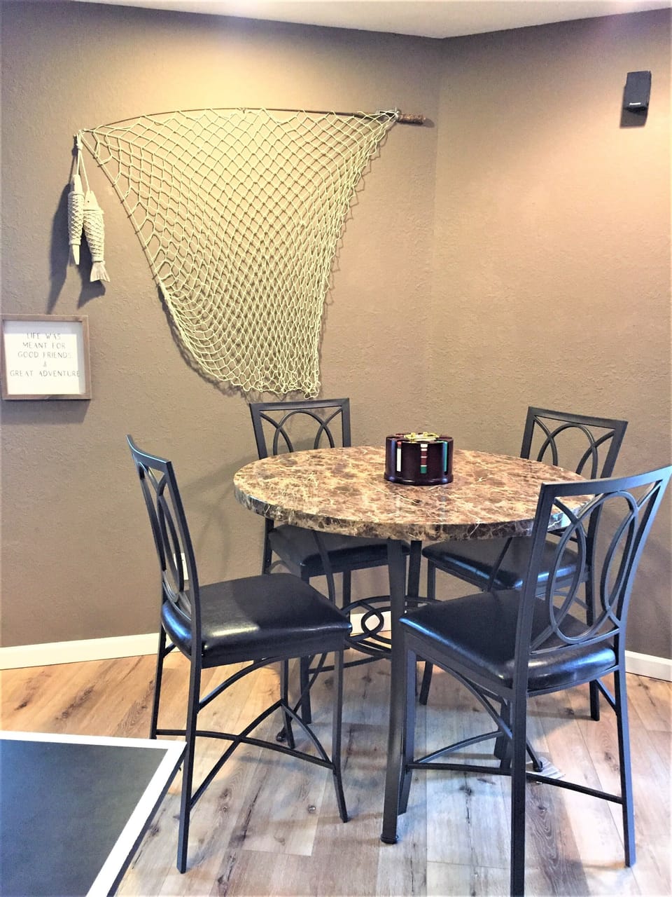 Enjoy games and a snack after a long day on the lake!