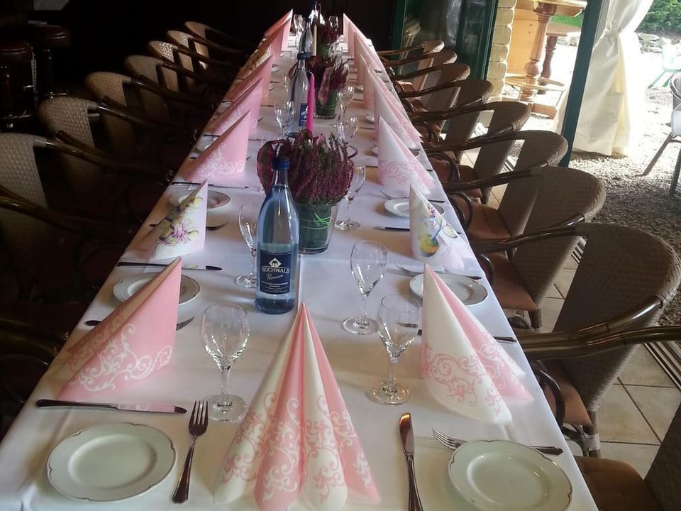 Outdoor banquet area