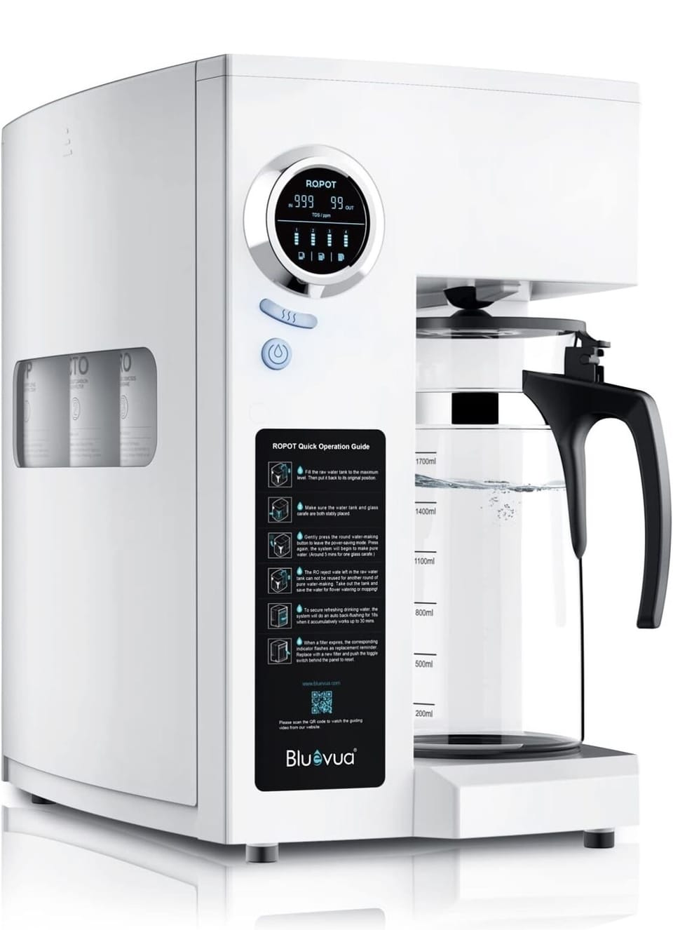 Countertop Reverse Osmosis Filtration for ultra pure drinking water