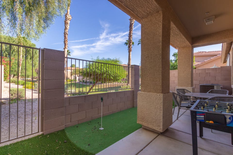 Private putting green on Patio