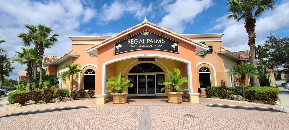 Regal Palms main entrance and 24/7 Check-in counter