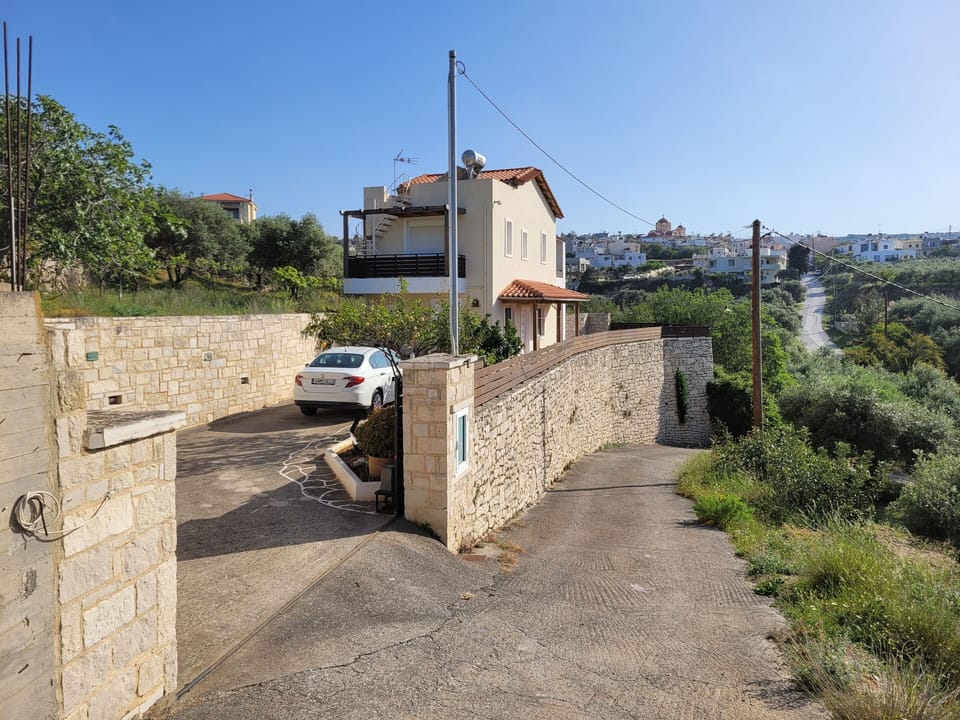 Villa driveway and Village view
