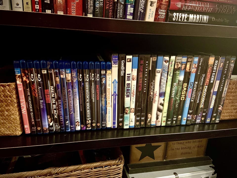 Cuddle up on the couch and enjoy a movie from our DVD library