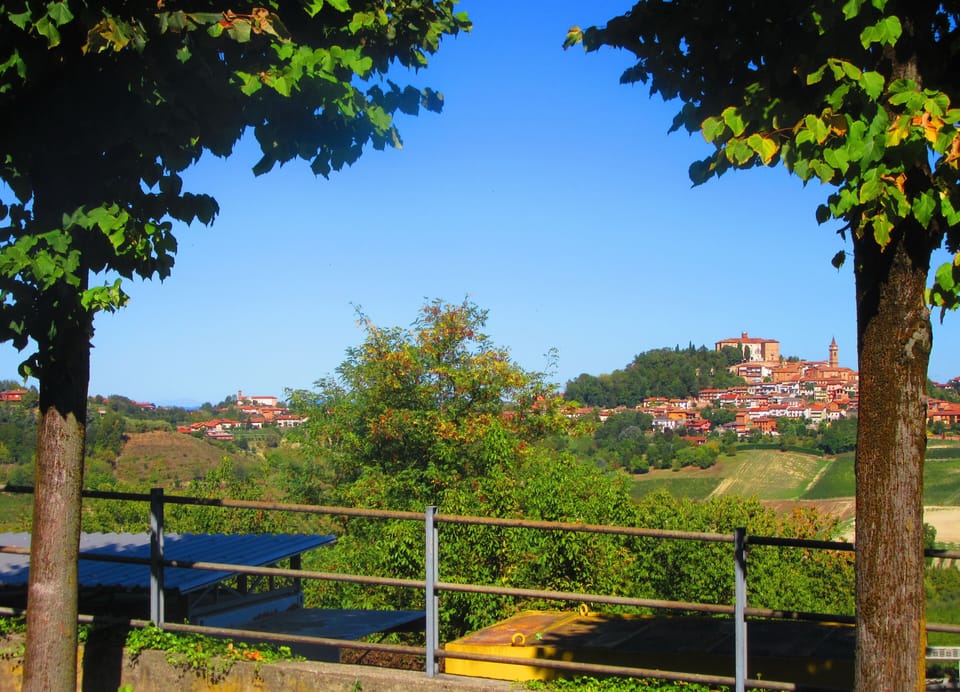 Govone and Sn Martino Castles from the kitchen window.