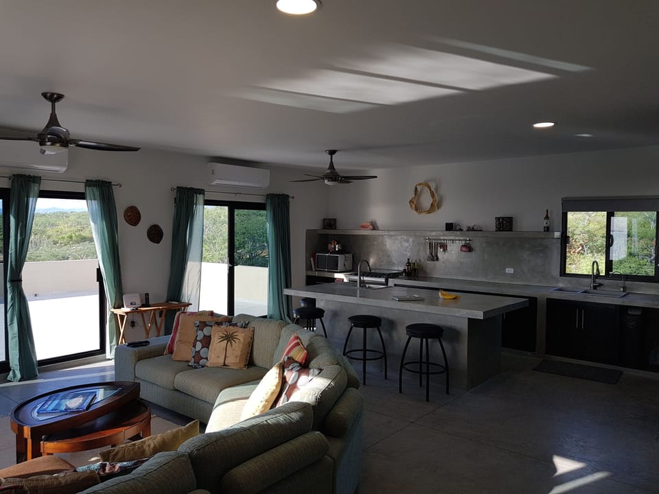 Upper kitchen and Living room 