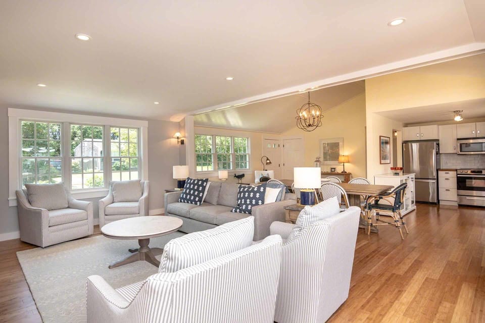 Open Living, Dining and Kitchen