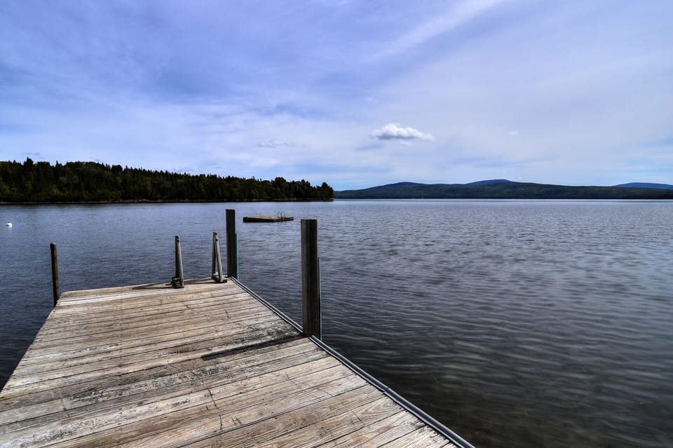 View of Rangeley Lake from the shared dock