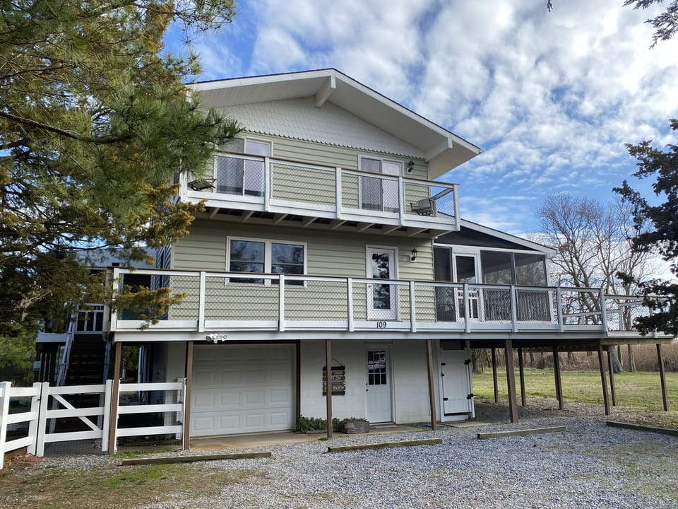 House and parking area
