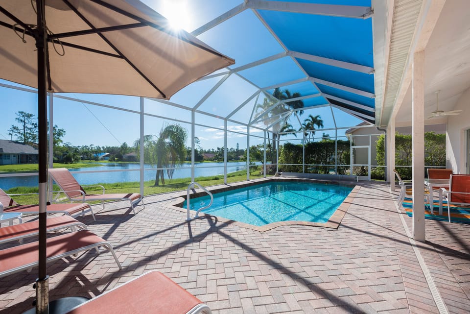 Lots of outdoor space and our large private pool
