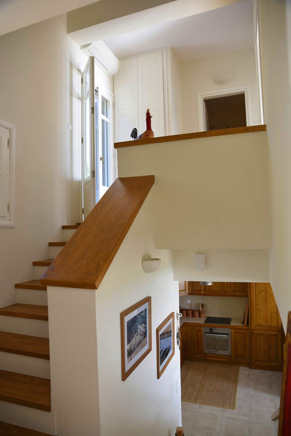 Stairs to upper floors