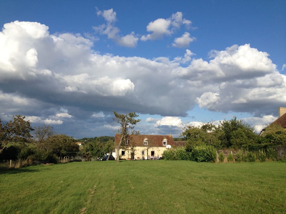 View of the house from the end of the garden.