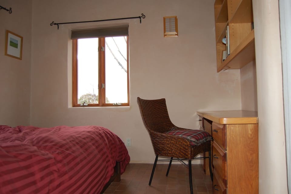 work desk and bed