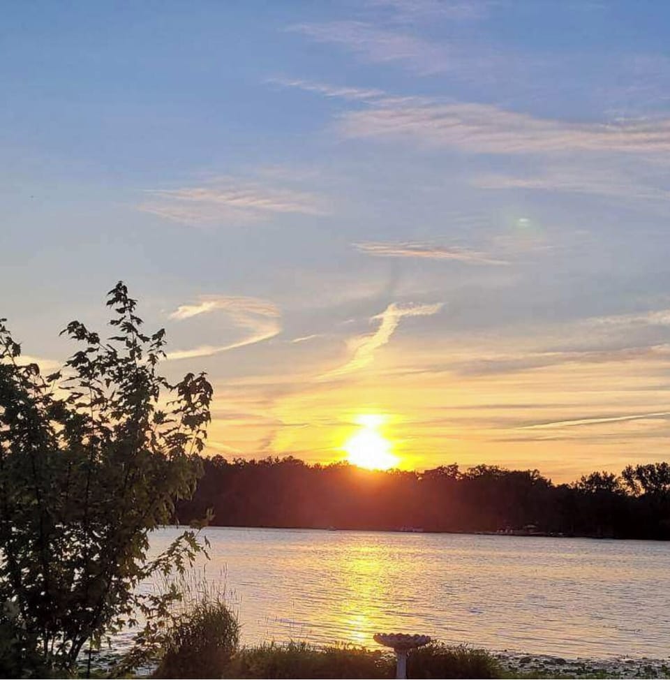 Beautiful sunset from our lakehouse