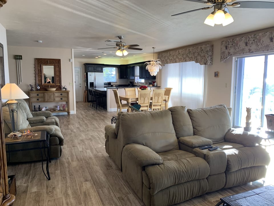 Large Main second level floor with large seating area.