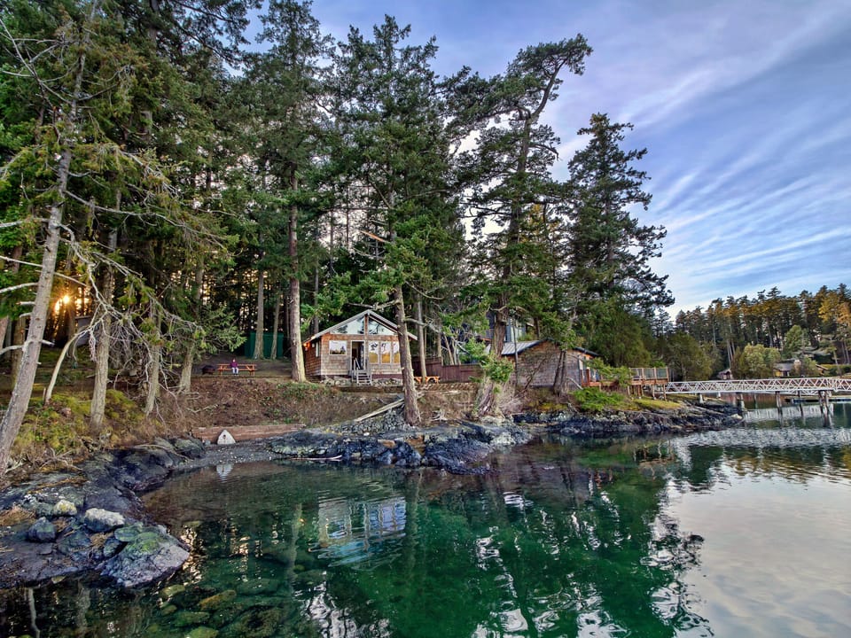 View of the cottage from the water