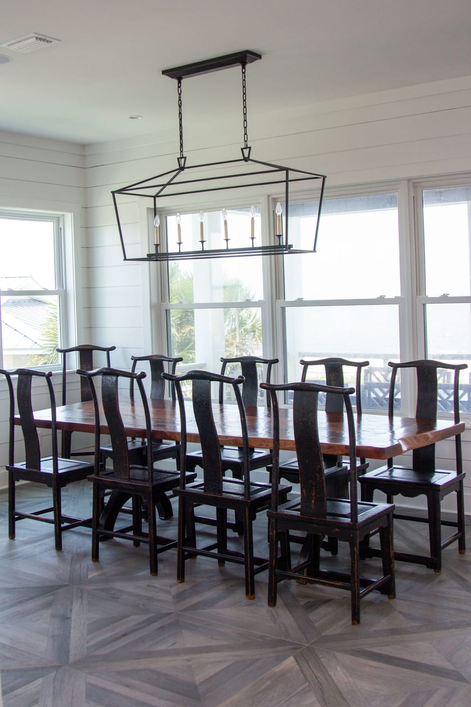 dining table (windows face beach)