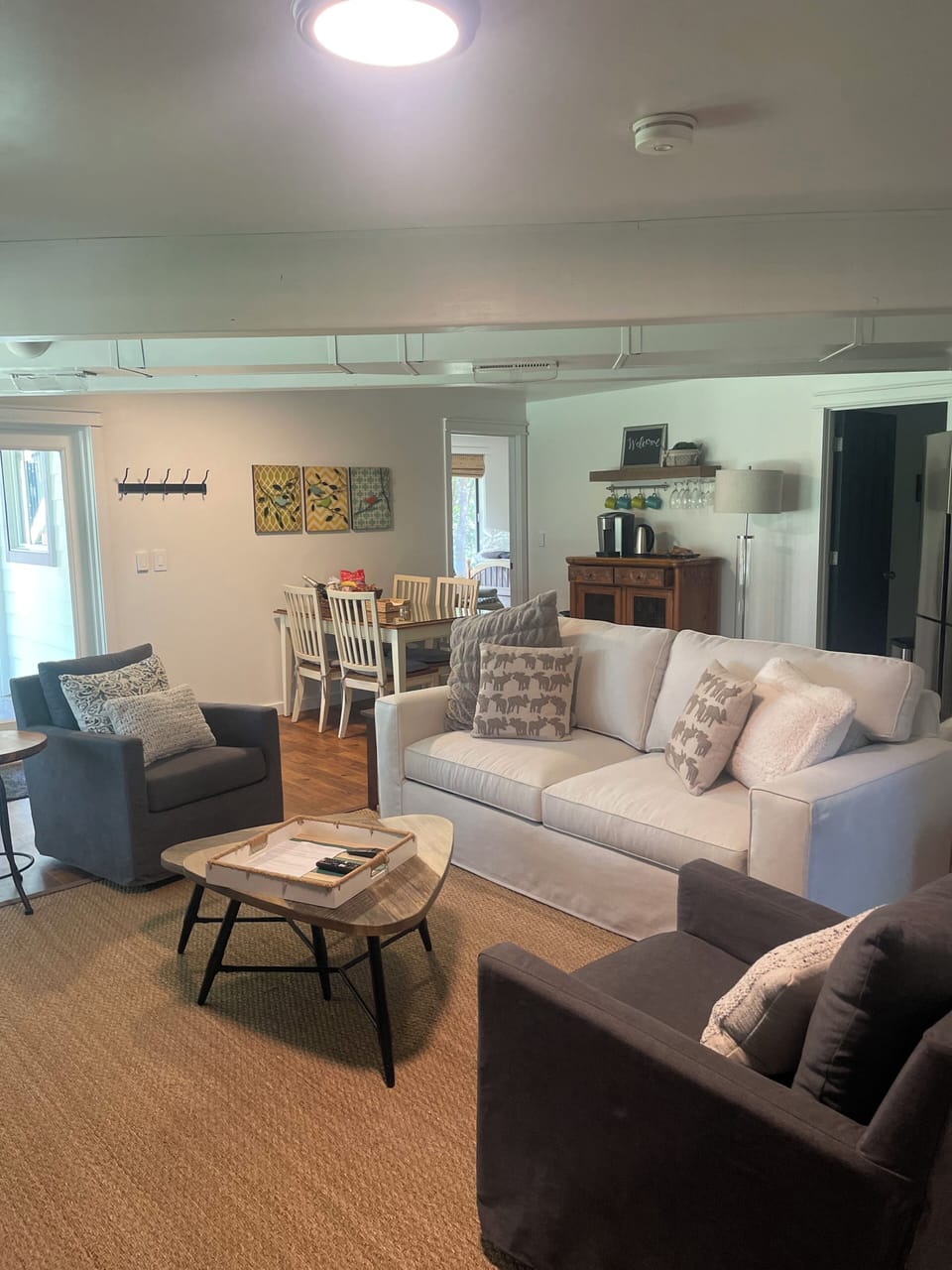 Living room sleeper sofa.