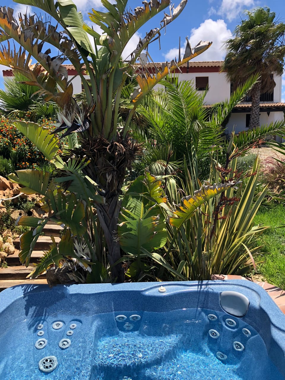 Outdoor spa tub