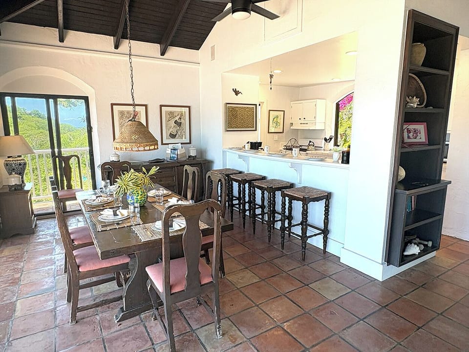 Your dining room and bar area looking into the kitchen