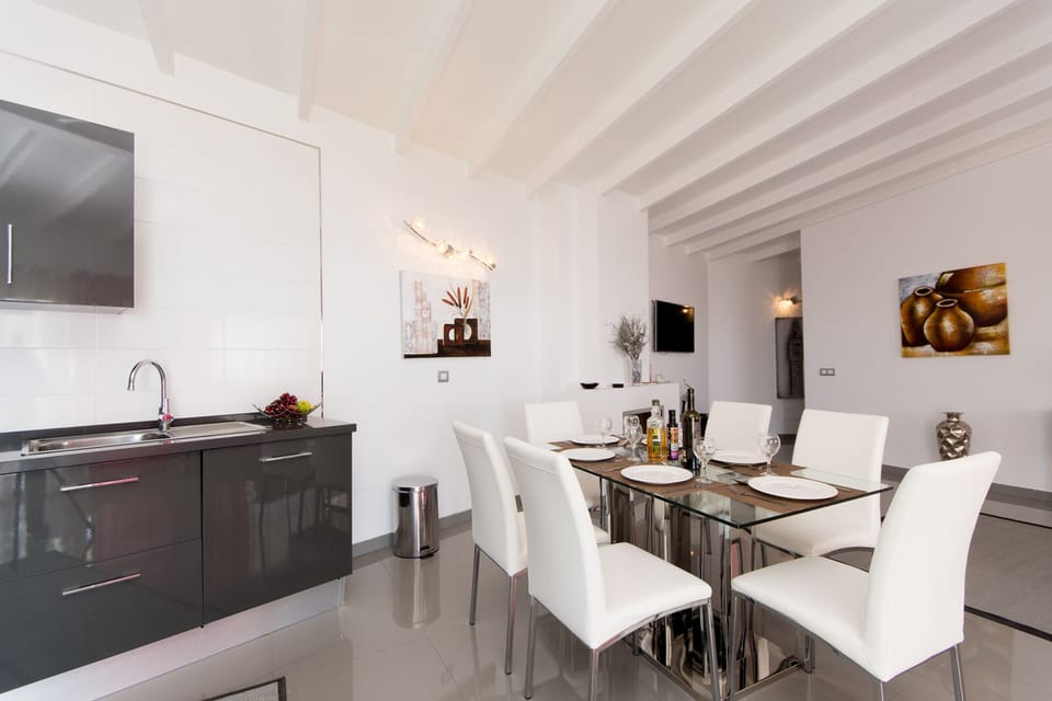 Dining area and kitchen