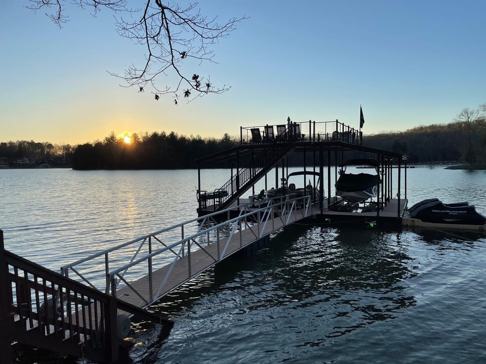 Sunset over the lake