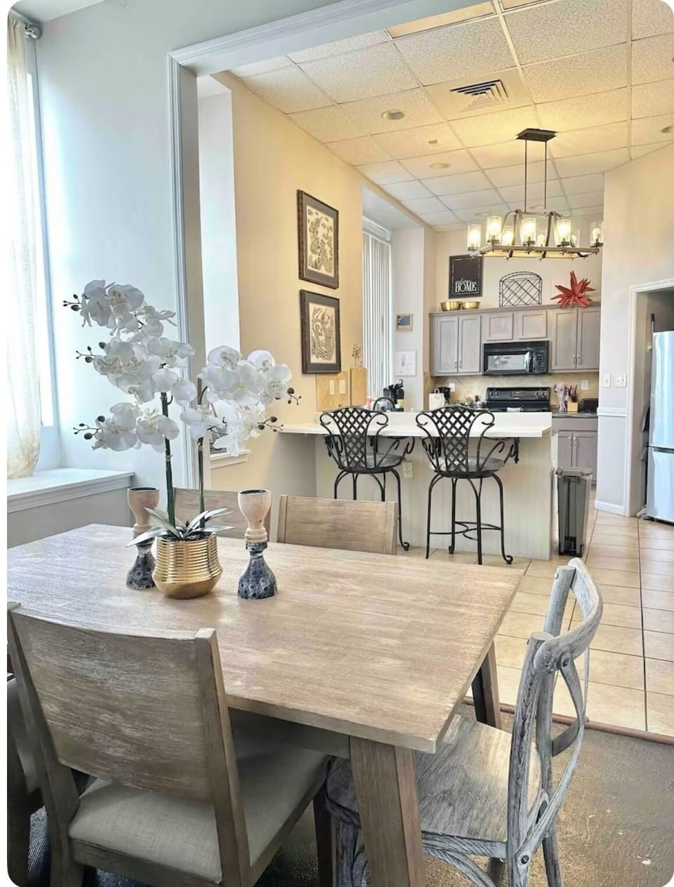 Downstairs kitchen /fining /living open concept