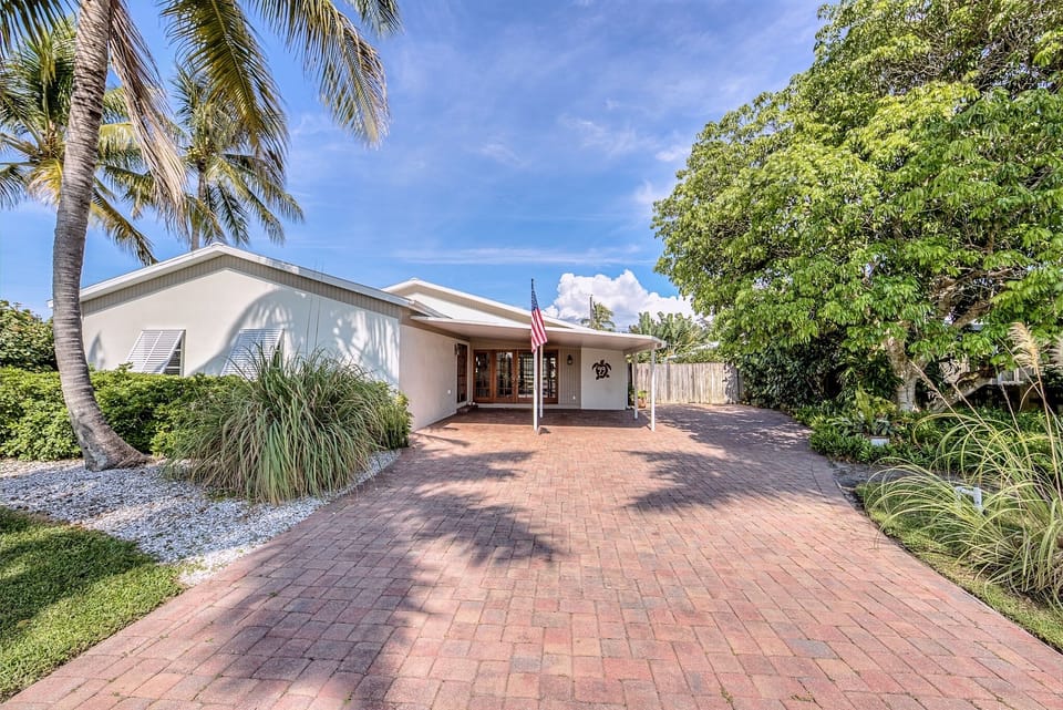 Front entry and covered carport