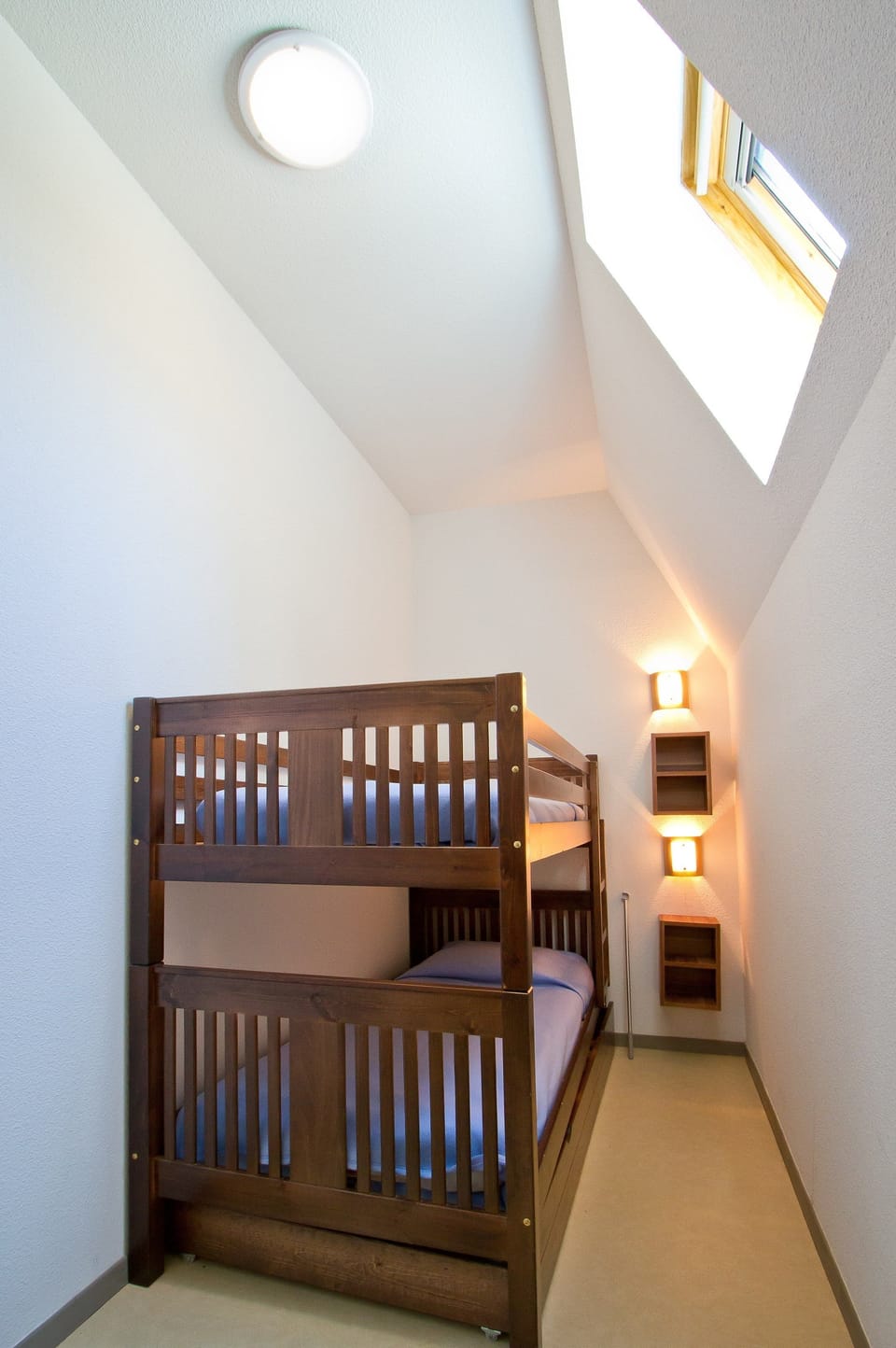 Get a good night sleep in the bunk beds.
