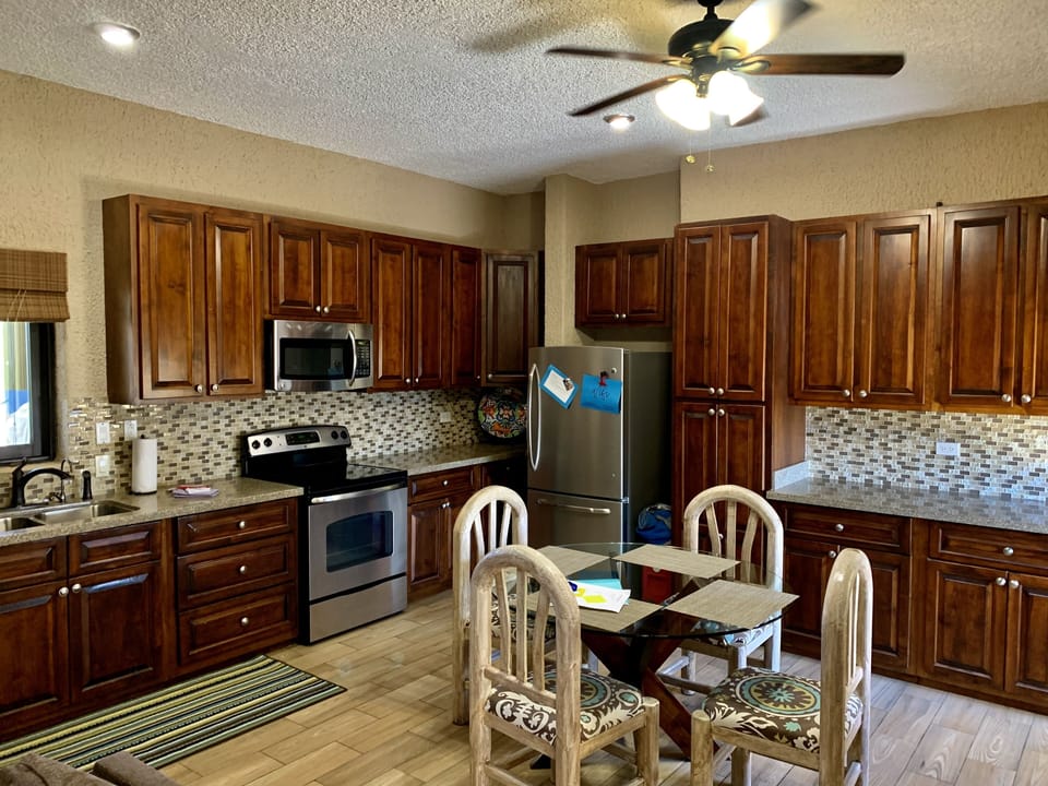 Large fully equipped kitchen