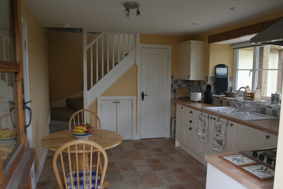 The kitchen through the stable door