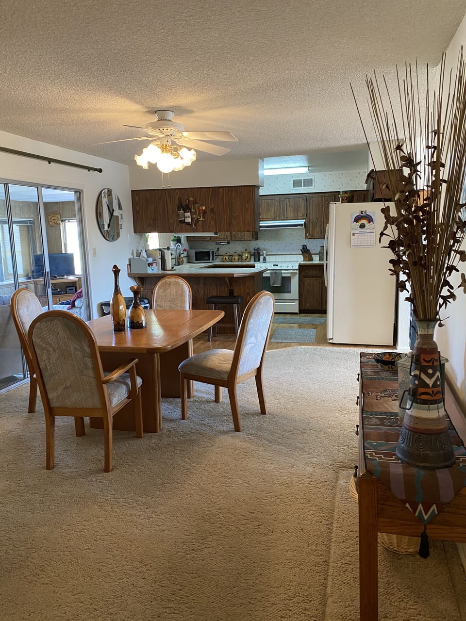 Dining room and kitchen