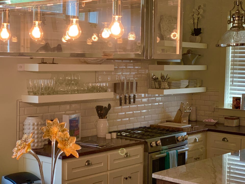 Professionally decorated with high end kitchen appliances.Love this kitchen!