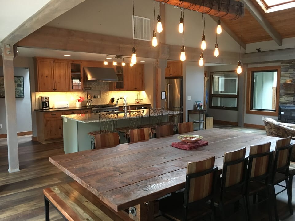 Dining area and kitchen