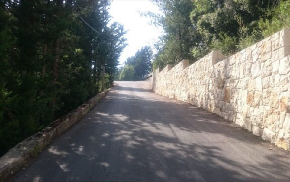 The street view from outside the building - private road 
