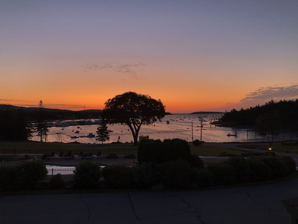 Sunrise from the deck - not to be missed 