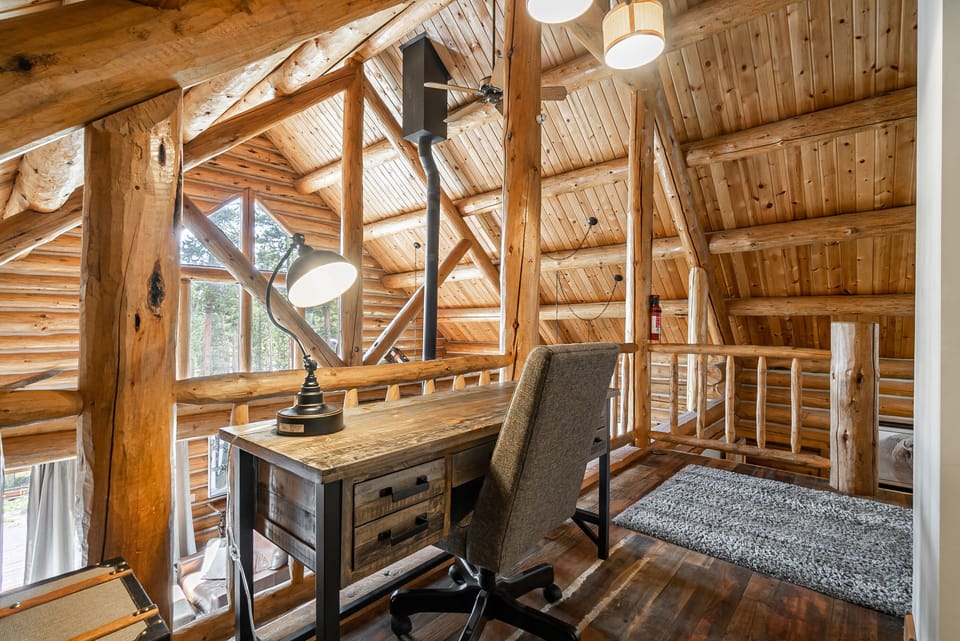 Desk area in loft outside Master #1