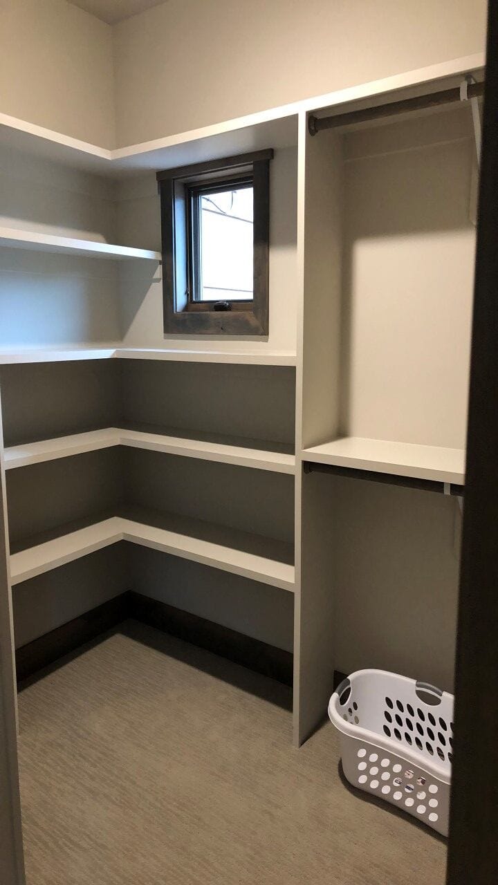 Master closet with small safe
