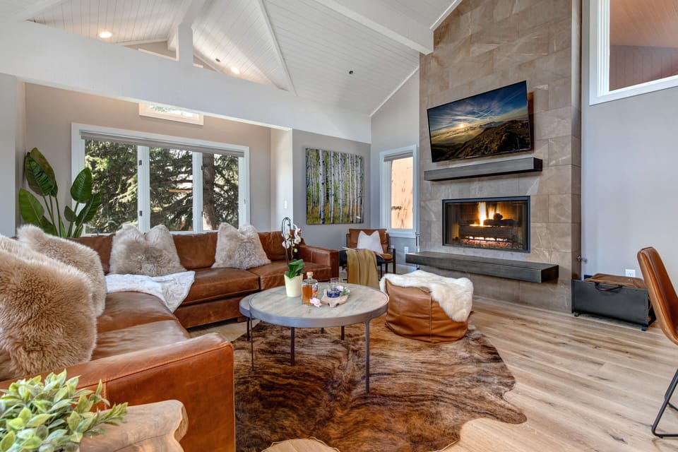 Cozy Space with Vaulted Ceilings