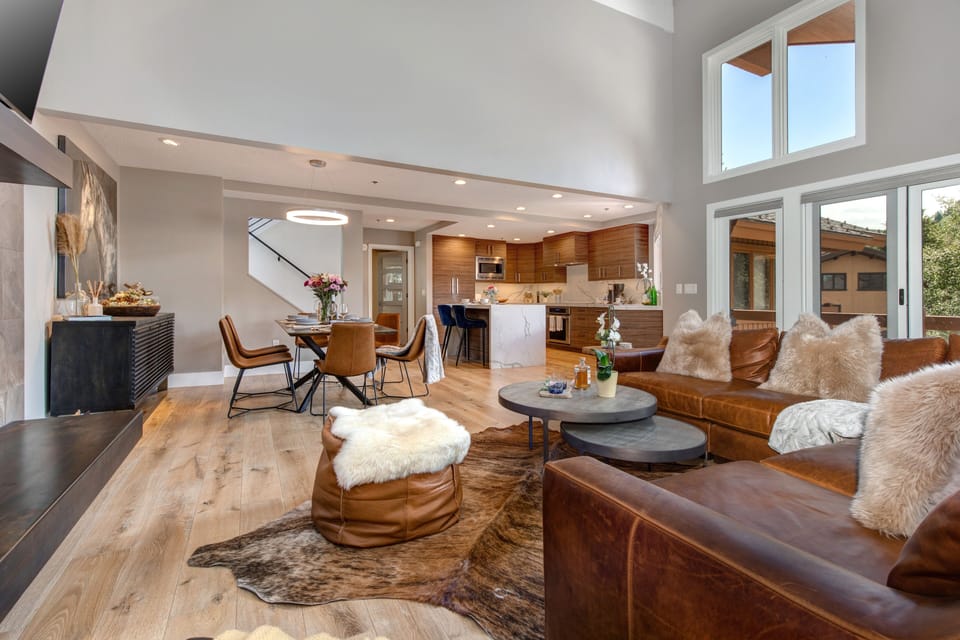 Cozy Space with Vaulted Ceilings