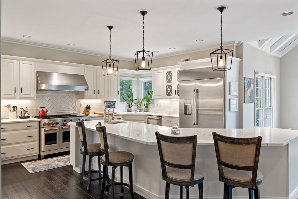 Fully stocked chef's kitchen 