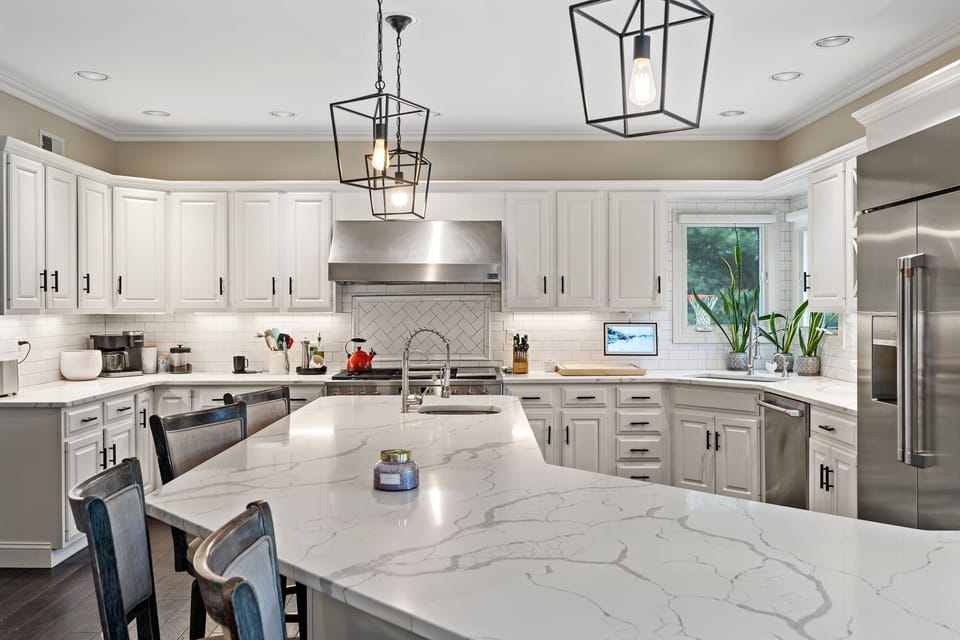 Fully stocked chef's kitchen 