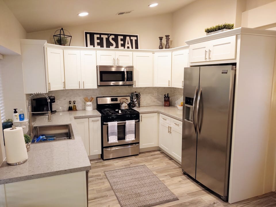 Fully stocked remodeled kitchen. 