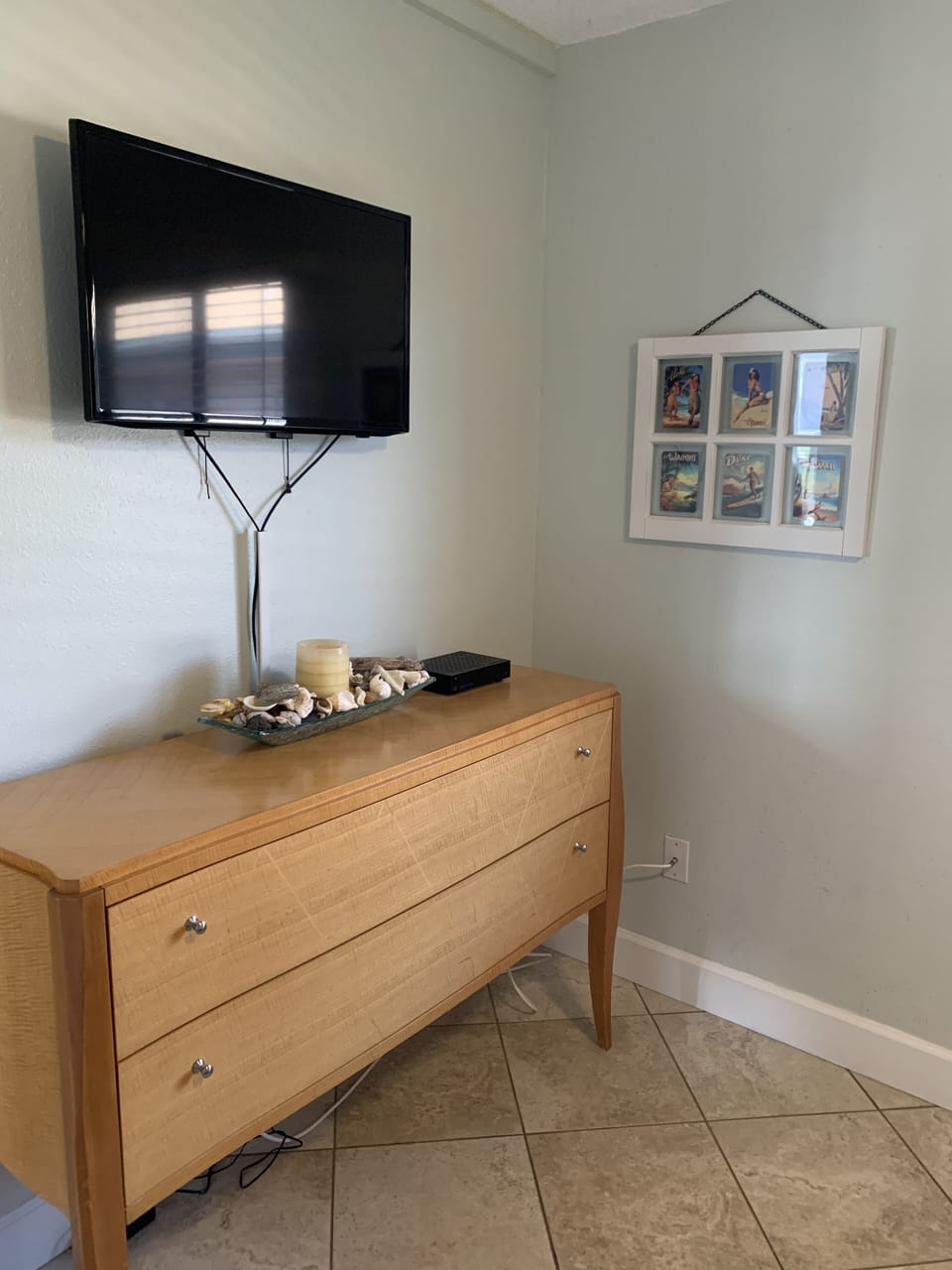 Second bedroom dresser and flat screen TV