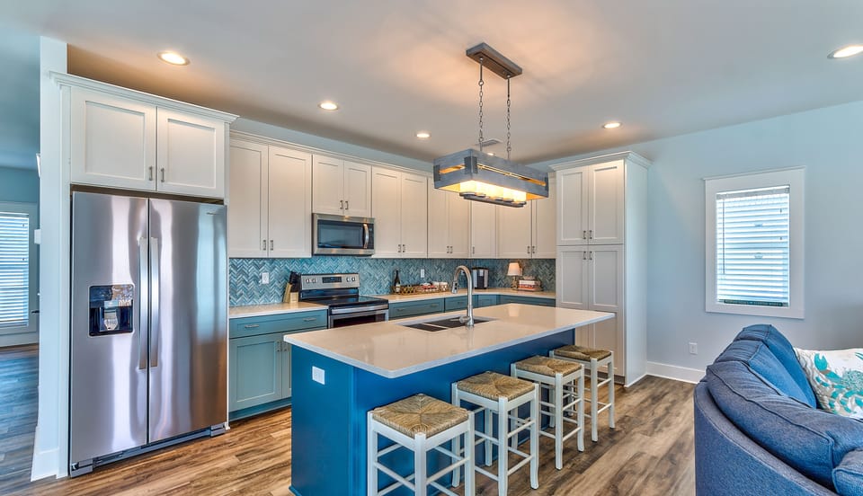 Stainless Steel Appliances and Bar Seating for 4