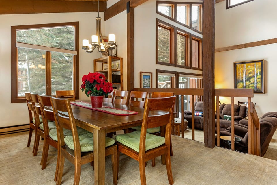 Open layout with high ceilings